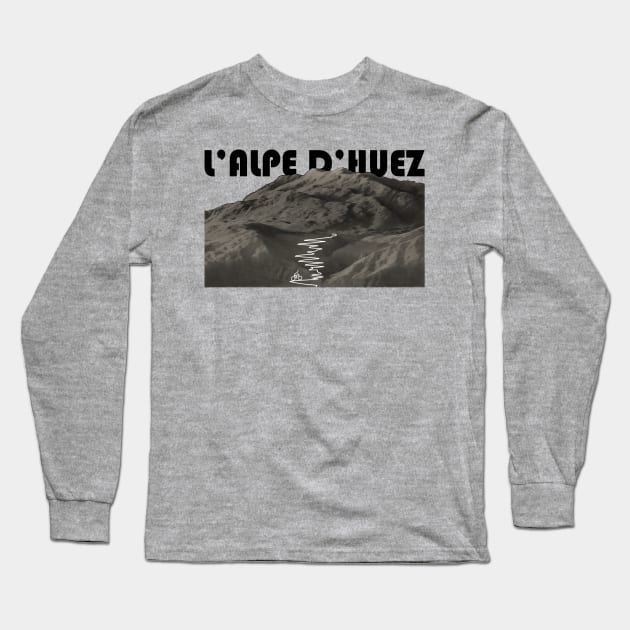 Ascent of l'Alpe d'Huez Long Sleeve T-Shirt by CTinyFactory